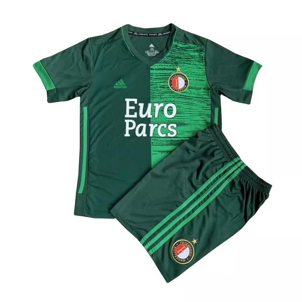 Camiseta Feyenoord Rotterdam Replica Segunda Ropa Niño 2021/22 Verde